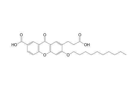 7-(2-carboxyethyl)-6-decoxy-9-keto-xanthene-2-carboxylic acid