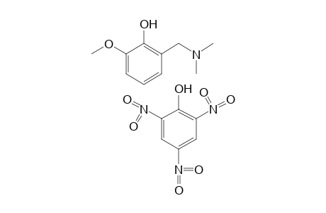 alpha-(dimethylamino)-6-methoxy-o-cresol, picrate