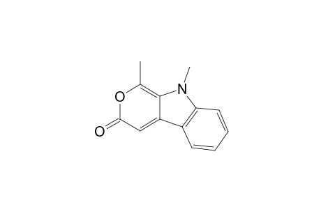 Pyrano[3,4-b]indol-3(9H)-one, 1,9-dimethyl-