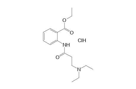 N-(N,N-diethyl-beta-alanyl)anthranilic acid, ethyl ester, hydrochloride
