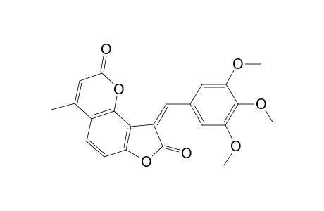 9H-Furo[2,3-H]chromene-2,8-dione, 4-methyl-9-(3,4,5-trimethoxybenzylidene)-