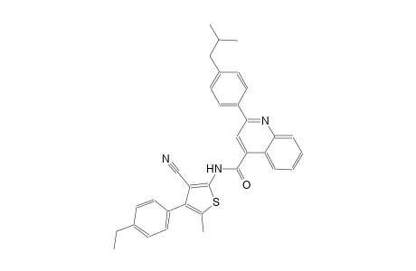 N-[3-cyano-4-(4-ethylphenyl)-5-methyl-2-thienyl]-2-(4-isobutylphenyl)-4-quinolinecarboxamide