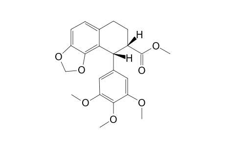 rac-methyl (7'.beta.,8'.beta.)-3',4',5'-trimethoxy-3,4-methylenedioxy-2,7'-cyclo-9-norlignan-9'-oate]