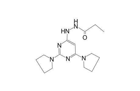 propanoic acid, 2-[2,6-di(1-pyrrolidinyl)-4-pyrimidinyl]hydrazide