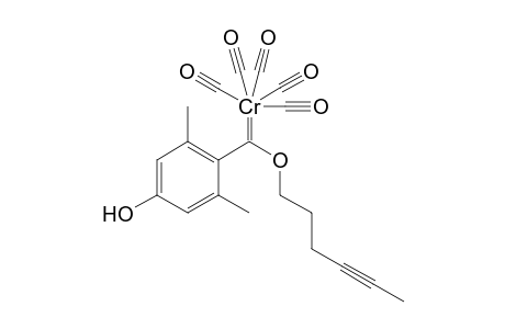 Pentacarbonyl[(hex-4-ynyloxy)(4-hydroxy-2,6-dimethylphenyl)methylene]chromium(0)