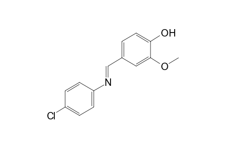 4-[N-(p-chlorophenyl)formimidoyl]-2-methoxyphenol