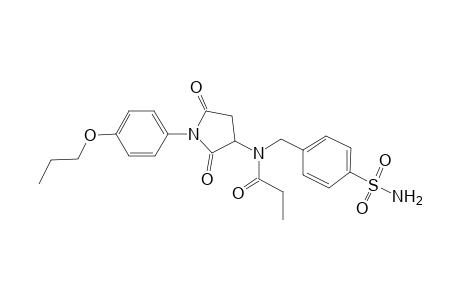 propanamide, N-[[4-(aminosulfonyl)phenyl]methyl]-N-[2,5-dioxo-1-(4-propoxyphenyl)-3-pyrrolidinyl]-