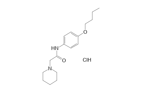 4'-butoxy-1-piperidineacetanilide, monohydrochloride