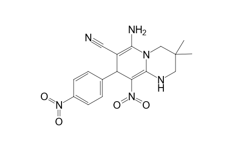 6-Amino-3,3-dimethyl-9-nitro-8-(4-nitrophenyl)-1,3,4,8-tetrahydro-2H-pyrido[1,2-a]pyrimidine-7-carbonitrile