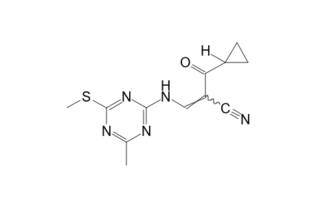 2-(cyclopropylcarbonyl)-3-{[4-methyl-6-(methylthio)-s-triazin-2-yl]amino}acrylonitrile