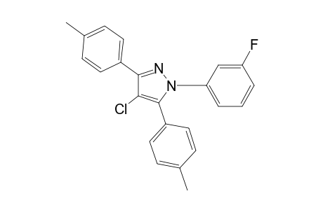 4-chloro-1-(3-fluorophenyl)-3,5-bis(4-methylphenyl)-1H-pyrazole