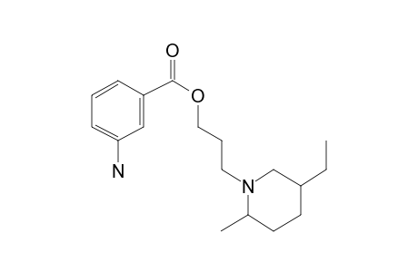 1-(3-(m-Aminobenzoyloxy)propyl)-5-ethyl-2-methylpiperidine