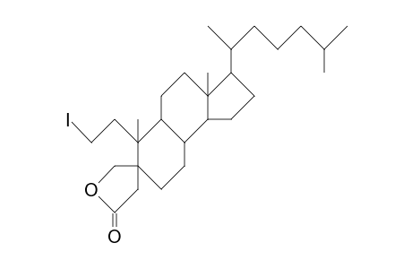 2-Iodo-3-nor-2,3-secocholestane 4a,1'-lactone