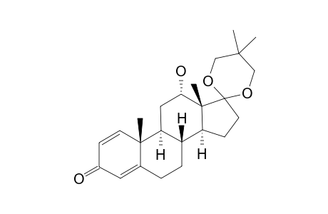 12-alpha-Hydroxy-5',5'-dimethylspiro-[androsta-1,4-diene-17,2'-[1,3]-dioxan]-3-one