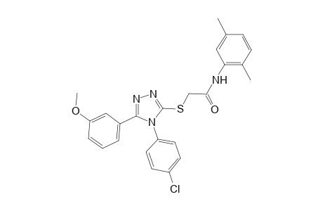 2-{[4-(4-chlorophenyl)-5-(3-methoxyphenyl)-4H-1,2,4-triazol-3-yl]sulfanyl}-N-(2,5-dimethylphenyl)acetamide