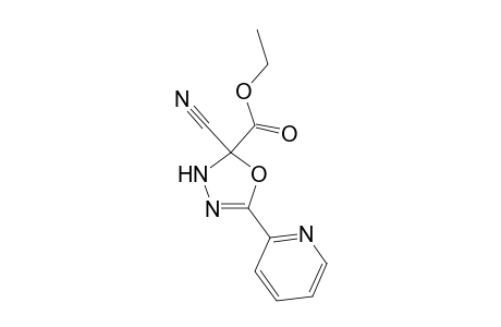 Ethyl 2-cyano-5-(pyridin-2-yl)-2,3-dihydro-1,3,4-oxadiazole-2-carboxylate