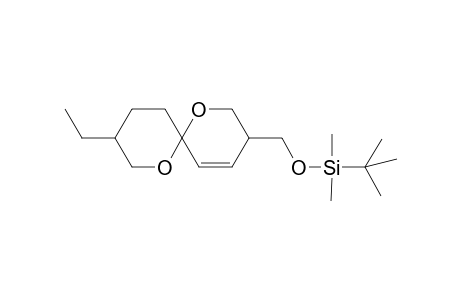 3-(<T-Butyl-dimethyl>-siloxy)-methyl-9-ethyl-1,7-dioxa-spiro(5.5)undec-4-ene