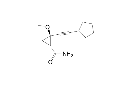 (1R*,2R*)-2-[(Cyclopent-1-yl)ethynyl]-2-methoxycyclopropanecarboxamide