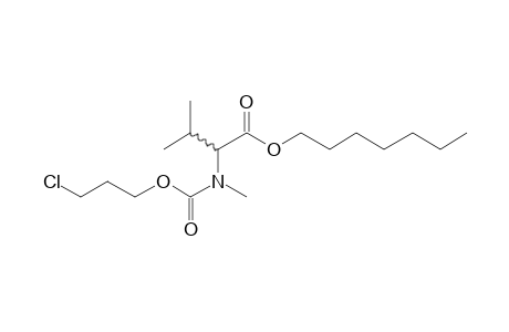 dl-Valine, N-methyl-N-(3-chloropropoxycarbonyl)-, heptyl ester