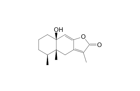 TSOONGIANOLIDE-B;(4A-R,5S,8A-S)-4A,5,6,7,8,8A-HEXAHYDRO-8A-HYDROXY-3,4A,5-TRIMETHYL-NAPHTHO-[2,3-B]-FURAN-2-(4H)-ONE