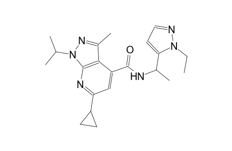 6-cyclopropyl-N-[1-(1-ethyl-1H-pyrazol-5-yl)ethyl]-1-isopropyl-3-methyl-1H-pyrazolo[3,4-b]pyridine-4-carboxamide