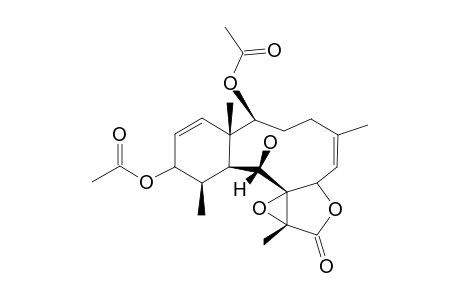 (1S*,2S*,5Z,7S*,8S*,9S*,10S*,11R*,12R*,13Z,17R*)-2,12-DIACETOXY-8,17-EPOXY-9-HYDROXYBRIARA-5,13-DIEN-18-ONE