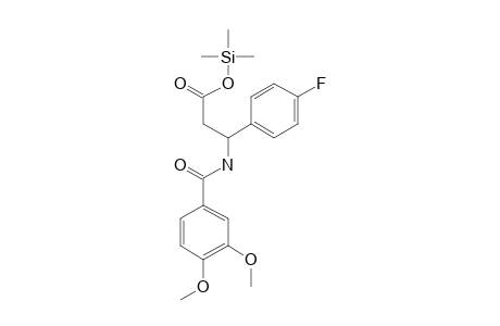 N-(3,4-Dimethoxybenzoyl)-3-(4-fluorophenyl)-beta-alanine, tms derivative