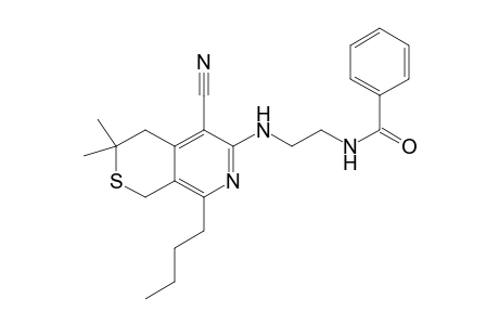 N-[2-[(8-butyl-5-cyano-3,3-dimethyl-1,4-dihydrothiopyrano[3,4-c]pyridin-6-yl)amino]ethyl]benzamide