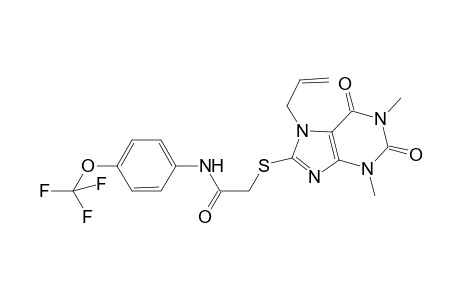 acetamide, 2-[[2,3,6,7-tetrahydro-1,3-dimethyl-2,6-dioxo-7-(2-propenyl)-1H-purin-8-yl]thio]-N-[4-(trifluoromethoxy)phenyl]-