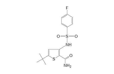 5-tert-butyl-3-(p-fluorobenzenesulfonamido)-2-thiophenecarboxamide