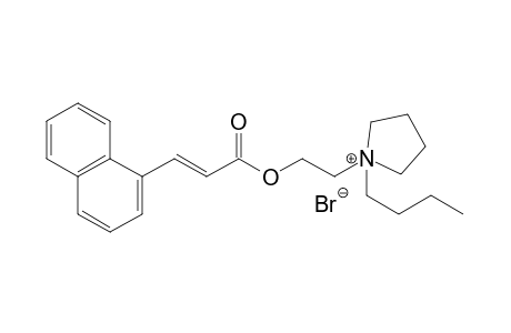 1-butyl-1-(2-hydroxyethyl)pyrrolidinium bromide, trans-1-naphthaleneacrylate