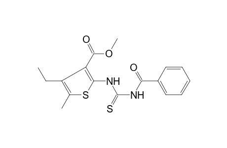 Thiophene-3-carboxylic acid, 2-benzoylaminothiocarbonylamino-4-ethyl-5-methyl-, methyl ester