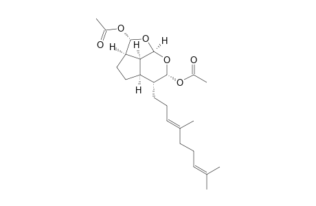 (2S,2aR,4aR,5R,6R,7aS,7bS)-5-[(3E)-4,8-Dimethyl-3,7-nonadienyl]-2a,3,4,4a,5,6,7a,7b-octahydro-2H-1,7-dioxacyclopenta[c,d]indene-2,6-diol diacetate