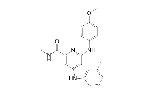 9-Methyl-1-(p-methoxyphenylamino)pirido[4,3-b]indolyl-3-N-methylcarboxamide