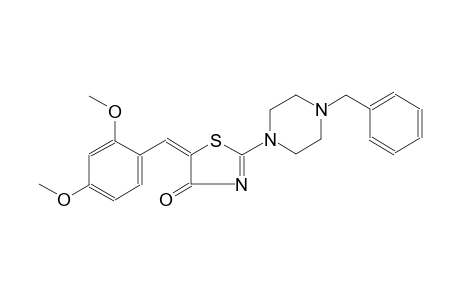 (5E)-2-(4-benzyl-1-piperazinyl)-5-(2,4-dimethoxybenzylidene)-1,3-thiazol-4(5H)-one