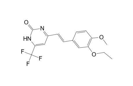 4-[(E)-2-(3-ethoxy-4-methoxyphenyl)ethenyl]-6-(trifluoromethyl)-2(1H)-pyrimidinone