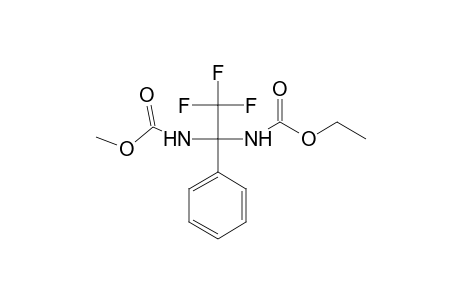 Ethyl N-[2,2,2-trifluoro-1-(methoxycarbonylamino)-1-phenylethyl]carbamate