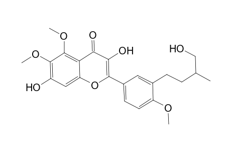 3,7-Dihydroxy-2-[3-(4-hydroxy-3-methylbutyl)-4-methoxyphenyl]-5,6-dimethoxy-4H-1-benzopyran-4-one