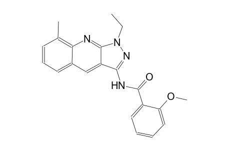 N-(1-ethyl-8-methyl-1H-pyrazolo[3,4-b]quinolin-3-yl)-2-methoxybenzamide