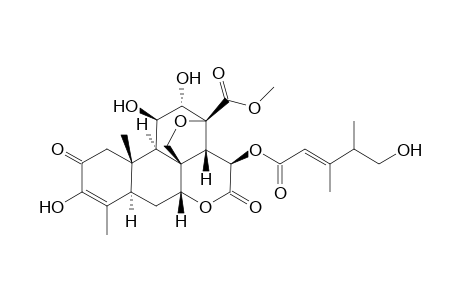 Picras-3-en-21-oic acid, 13,20-epoxy-3,11,12-trihydroxy-15-[(5-hydroxy-3,4-dimethyl-1-oxo-2-pentenyl)oxy]-2,16-dioxo-, [11.beta.,12.alpha.,15.beta.(E)]-