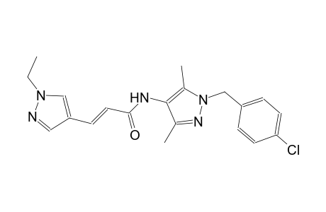 (2E)-N-[1-(4-chlorobenzyl)-3,5-dimethyl-1H-pyrazol-4-yl]-3-(1-ethyl-1H-pyrazol-4-yl)-2-propenamide