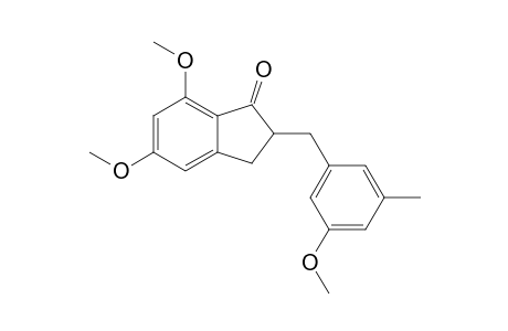 2-(3-Methoxy-5-methyl-benzyl)-5,7-dimethoxy-indan-1-on