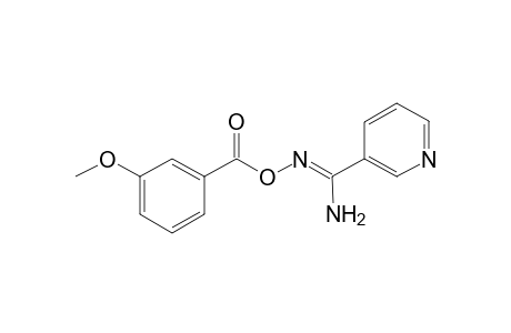 N'-[(3-methoxybenzoyl)oxy]-3-pyridinecarboximidamide