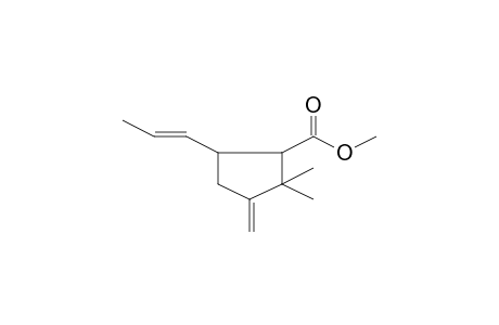 Cyclopentanecarboxylic acid, 3-methylene-2,2-dimethyl-5-[(E)-1-propenyl]-, methyl ester