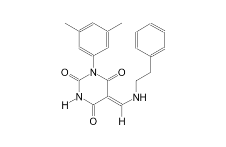 (5Z)-1-(3,5-dimethylphenyl)-5-{[(2-phenylethyl)amino]methylene}-2,4,6(1H,3H,5H)-pyrimidinetrione