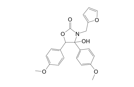 2(3H)-Oxazolone, 3-(2-furanylmethyl)dihydro-4-hydroxy-4,5-bis(4-methoxyphenyl)-