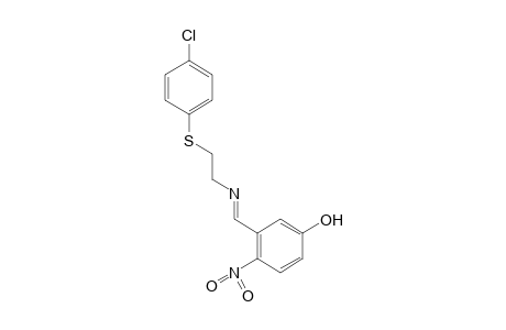 3-{N-{2-[(p-chlorophenyl)thio]ethyl}formimidoyl}-4-nitrophenol