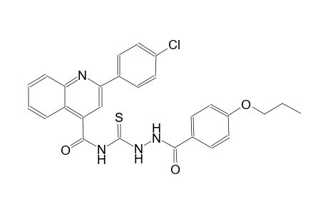 2-(4-chlorophenyl)-N-{[2-(4-propoxybenzoyl)hydrazino]carbothioyl}-4-quinolinecarboxamide