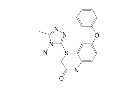 2-(4-Amino-5-methyl-4H-[1,2,4]triazol-3-ylsulfanyl)-N-(4-phenoxy-phenyl)-acetamide