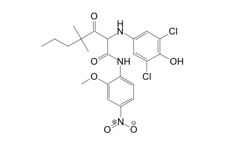 Heptanamide, 2-[(3,5-dichloro-4-hydroxyphenyl)amino]-N-(2-methoxy-4-nitrophenyl)-4,4-dimethyl-3-oxo-